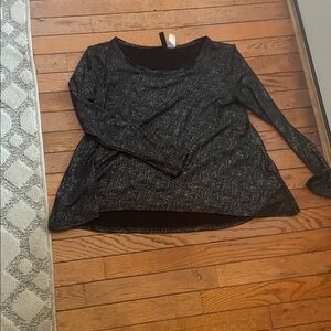 Divided Black Glitter Long Sleeve Top